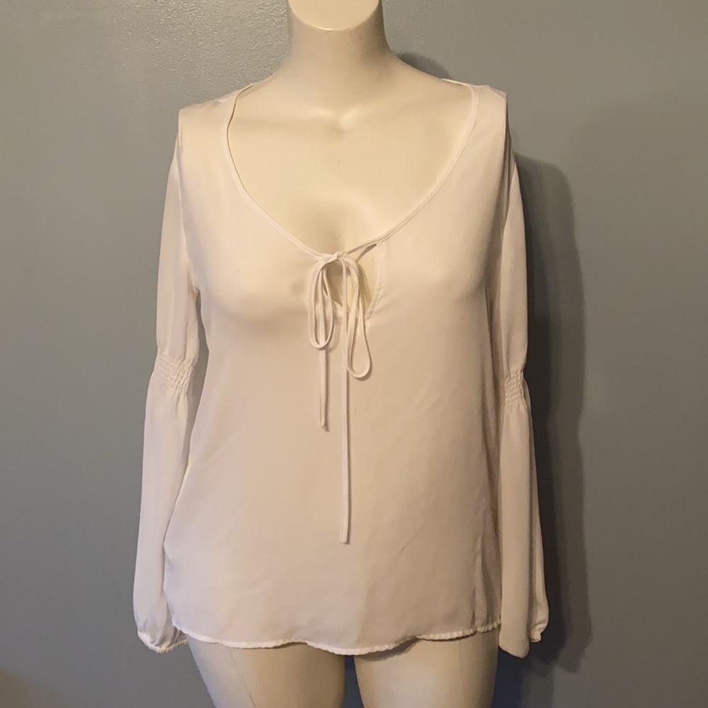 Forever 21 white flowy blouse